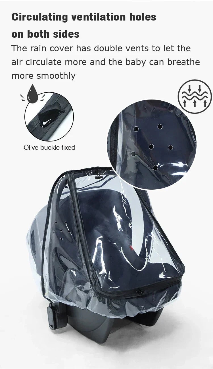 Baby Newborn Safety Seat Waterproof Transparent Cover