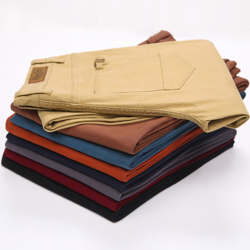 Mens Casual Stretch Fit Chino Pants