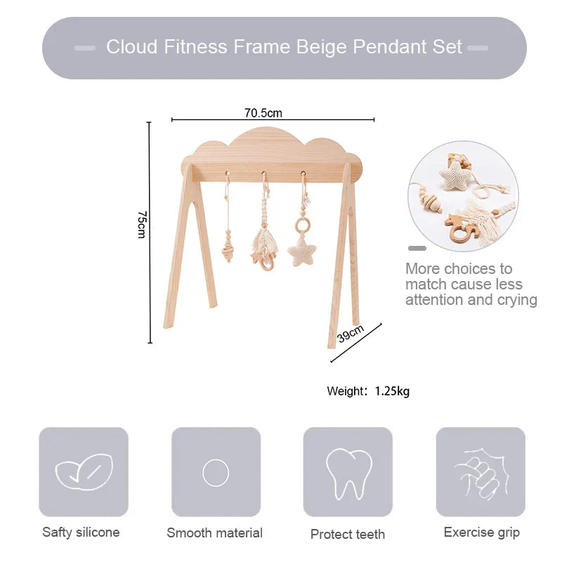 Baby Classic Wooden Teether Activity Gym