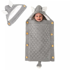 Newborn Baby Warm Knitted Stroller Toddler Knit Swaddling Blanket