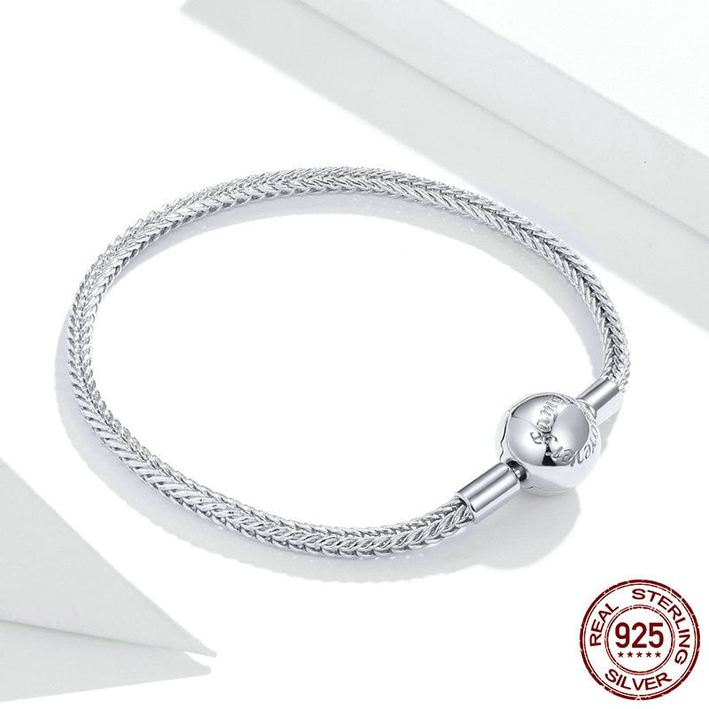 Sterling Silver 925 Snake Charm Bracelet