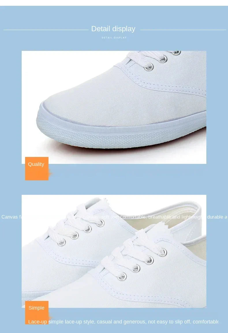Men Casual White Canvas Shoes
