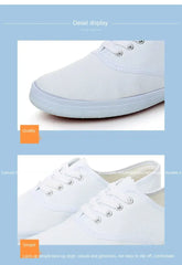 Men Casual White Canvas Shoes
