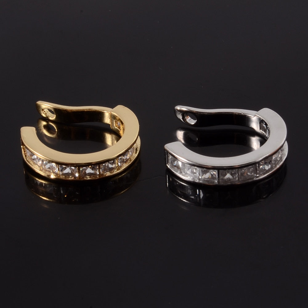 Women CZ Zircon Non-Pierced Ear Cuff Clip Earrings