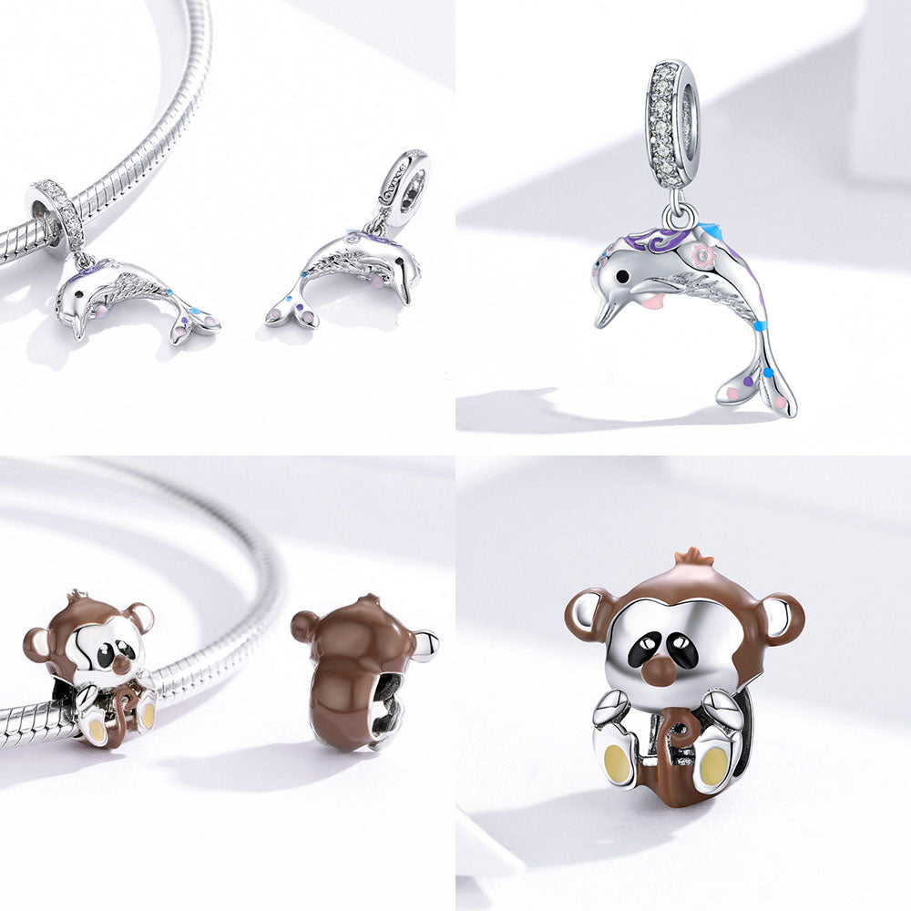 Sterling Silver 925 Sporty Animal Charms