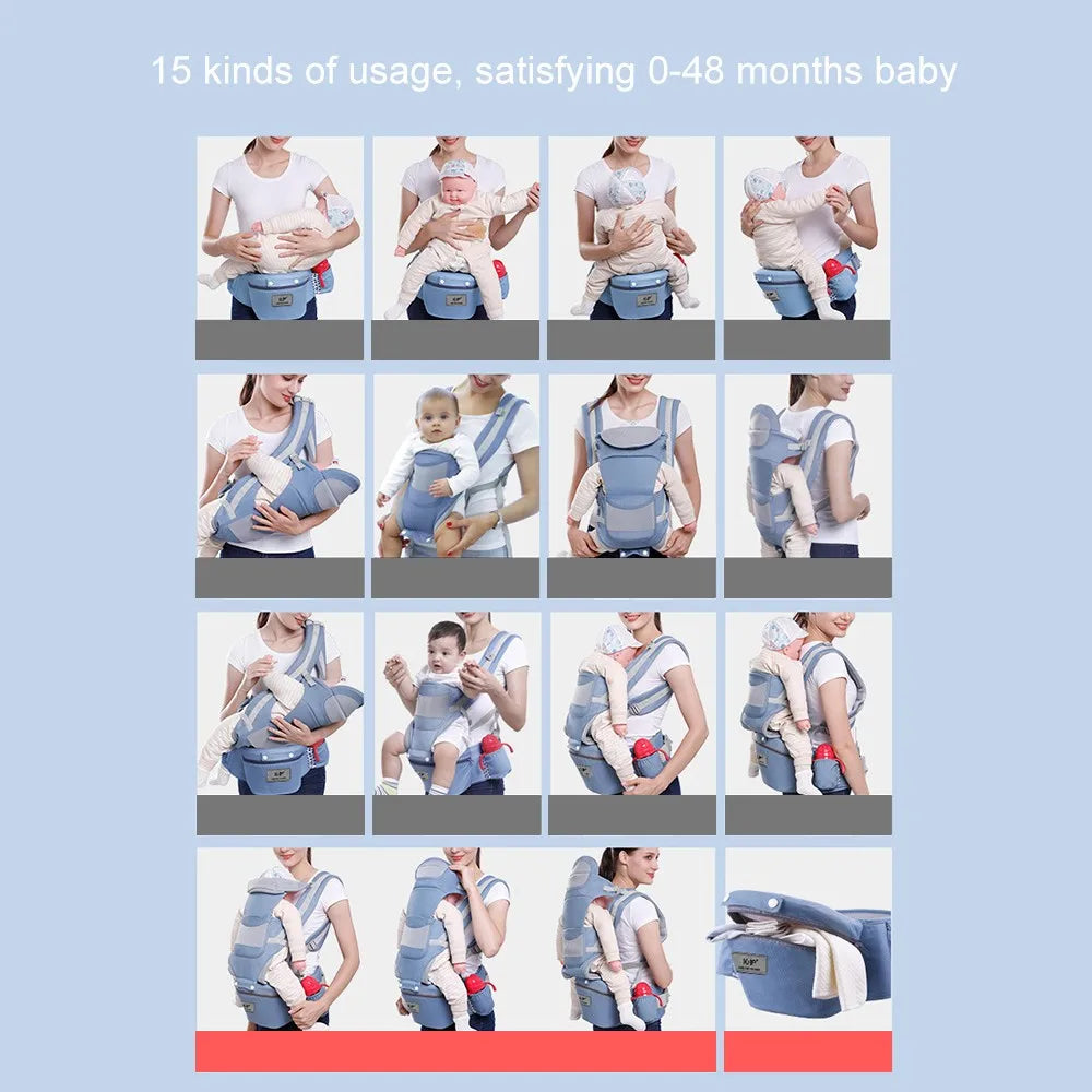 Kangaroo Shoulder Swaddle Sling Infant Kid Wrap Ergonomic Backpack Hipseat