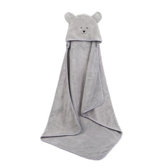 Baby Infants Velvet Fleece Hooded Bathing Towel