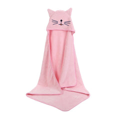 Baby Infants Velvet Fleece Hooded Bathing Towel