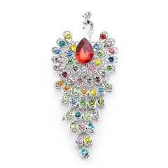 Women Accessories Rhinestone Peacock Brooch Pins