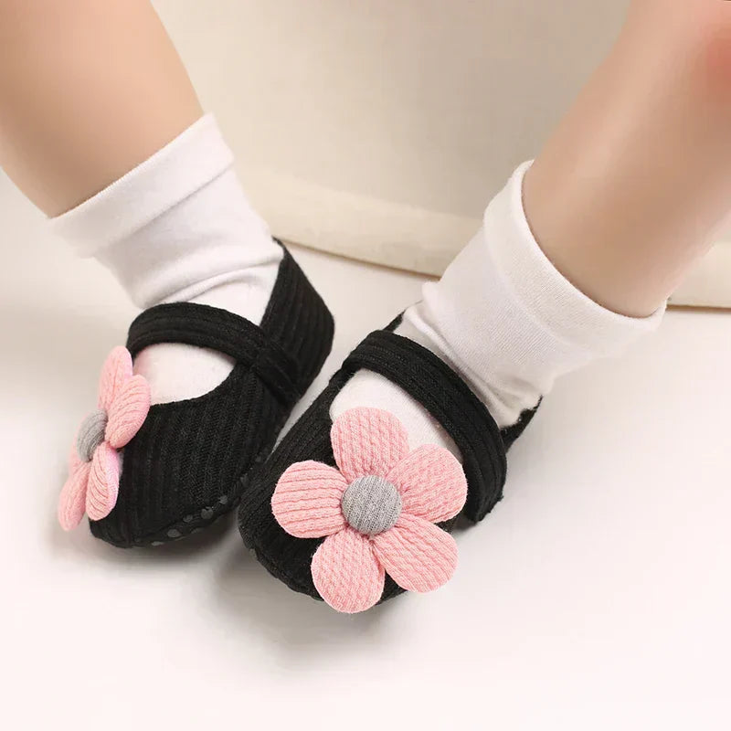 Newborn Baby Girl Casual Anti-Slip Bow Princess Shoes
