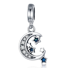 Sterling Silver 925 Blue Charms Beads Fit Bracelets
