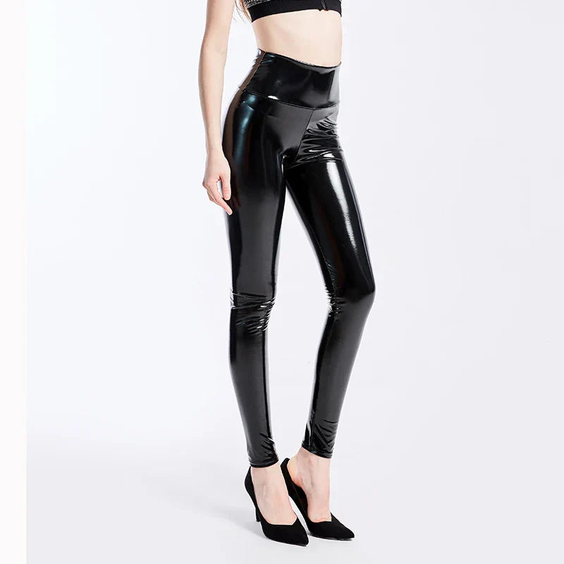 Women Slim Pu Leather Skinny Pants