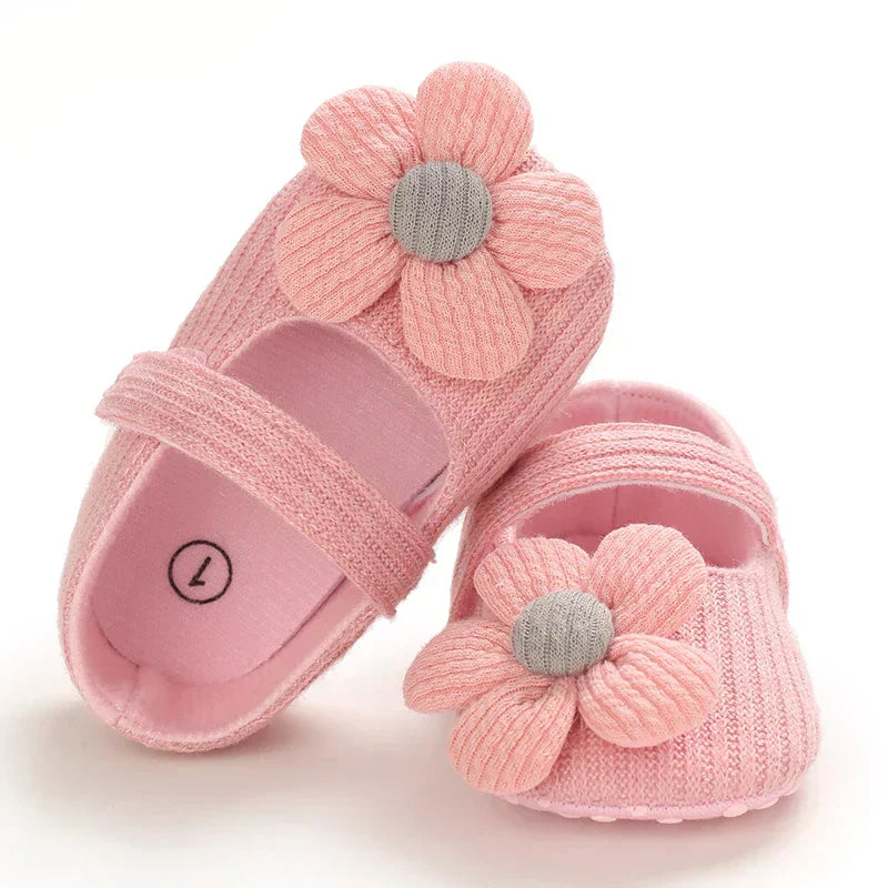 Newborn Baby Girl Casual Anti-Slip Bow Princess Shoes