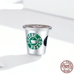 Sterling Silver 925  Coffee Cup Charm
