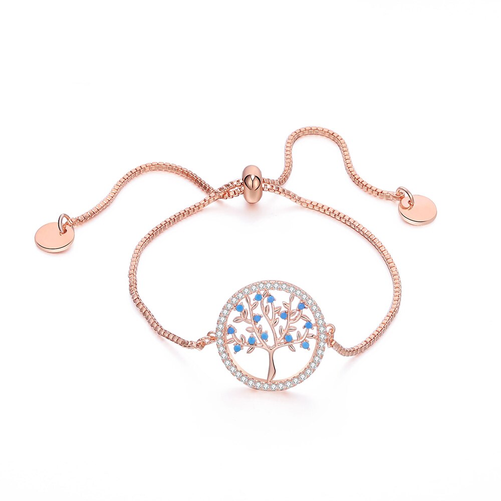 Accessories Women CZ Tree of Life Charm Bangle Bracelet