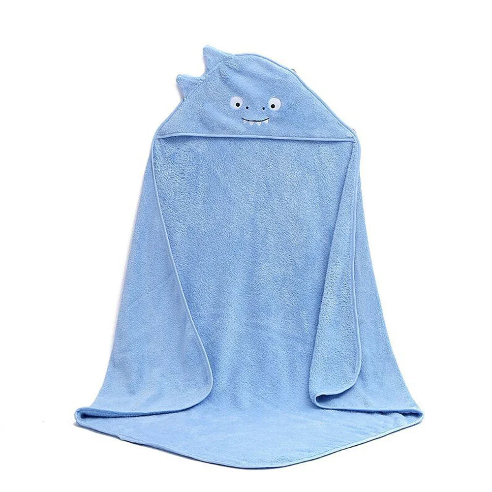 Baby Infants Velvet Fleece Hooded Bathing Towel