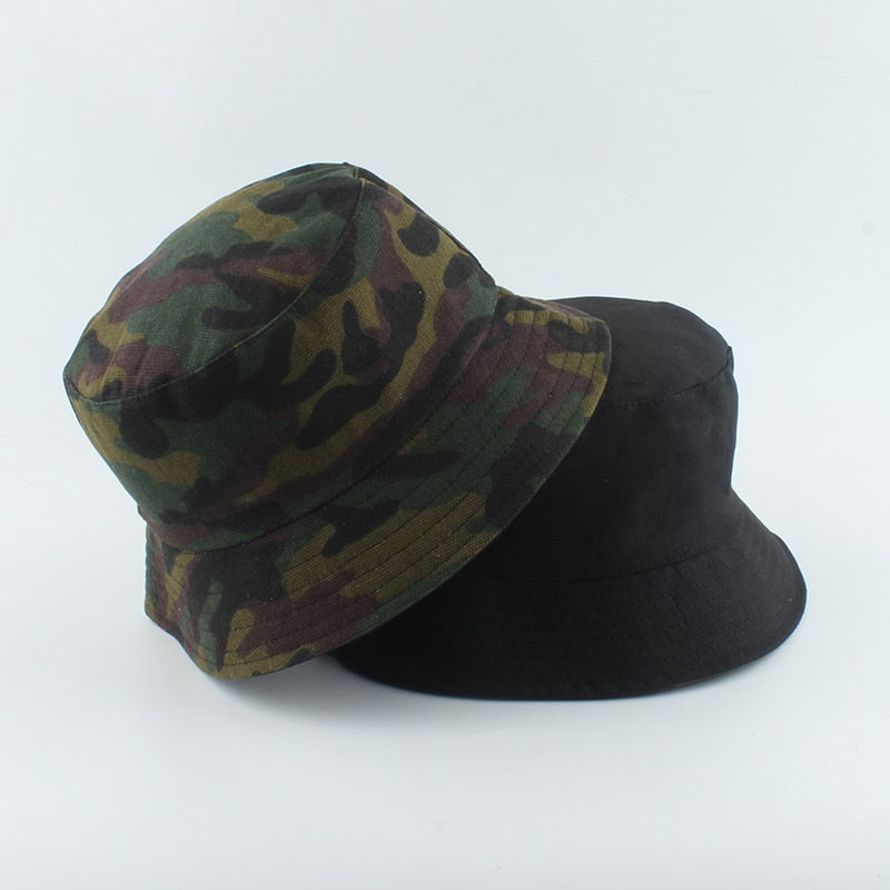 Men Camouflage Print Reversible Bucket Hat