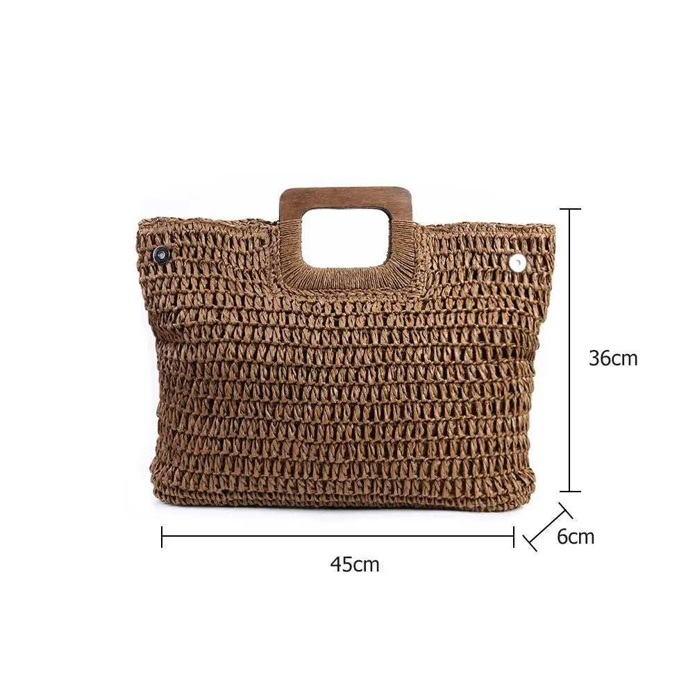 Woman Vintage Bohemian Straw Bag