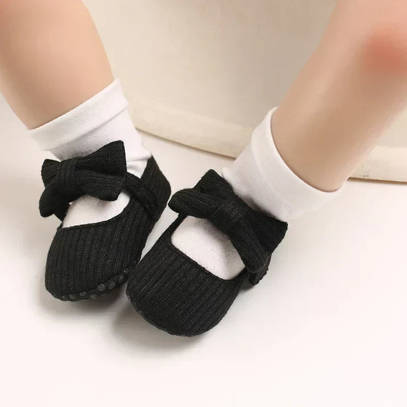 Newborn Baby Girl Casual Anti-Slip Bow Princess Shoes