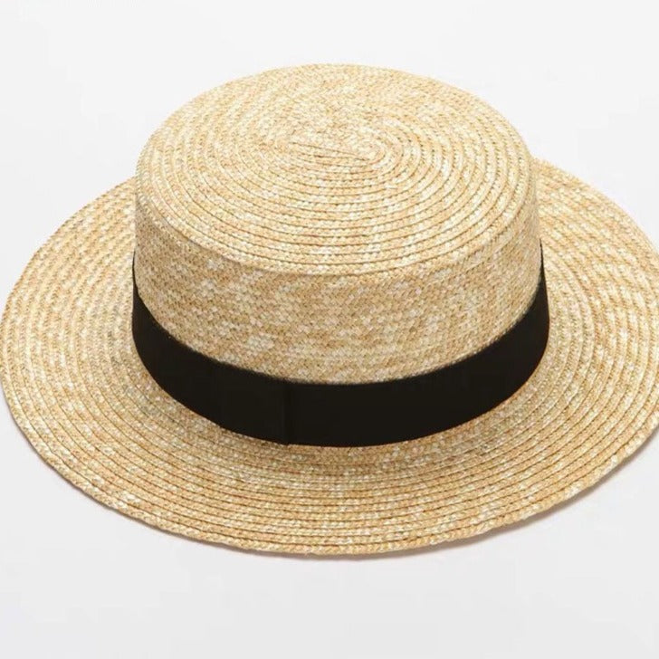 Women Accessories Wheat Panama Wide Brim Straw Hat