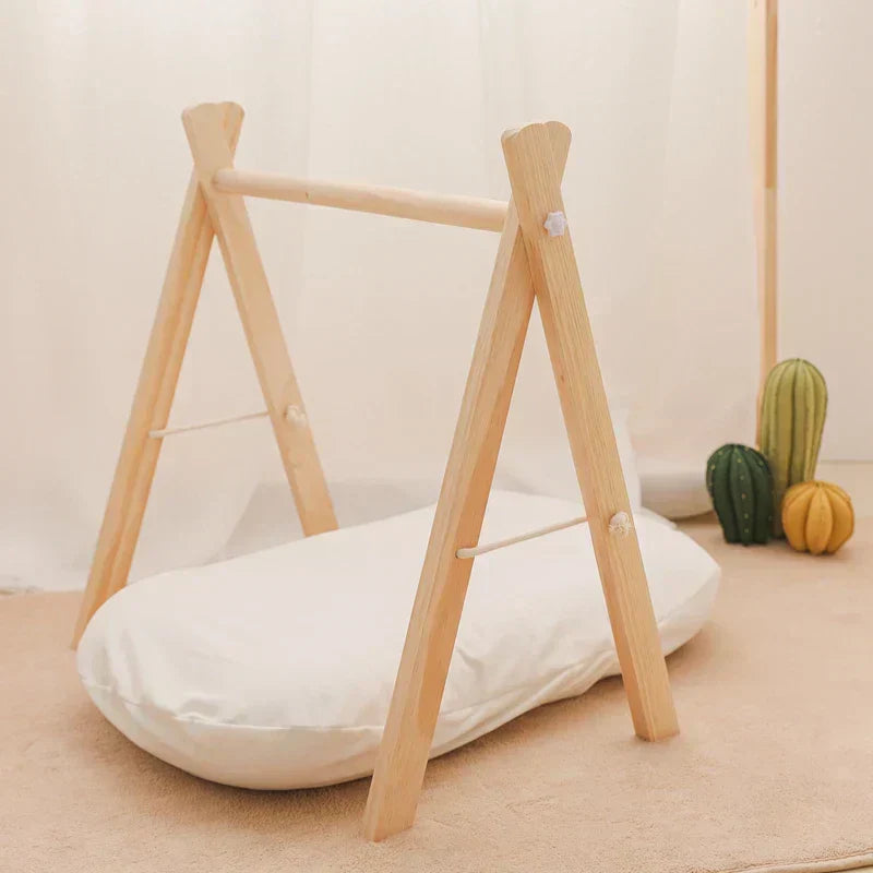 Baby Natural Wooden Hanging Baby Toy Mobile Gym