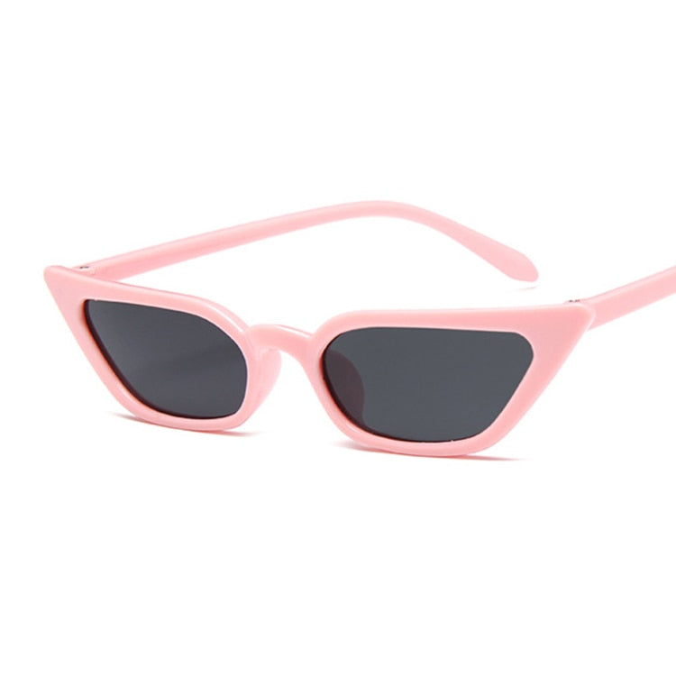 Woman Vintage Cat Eye Mirror Reflective Sunglasses UV400