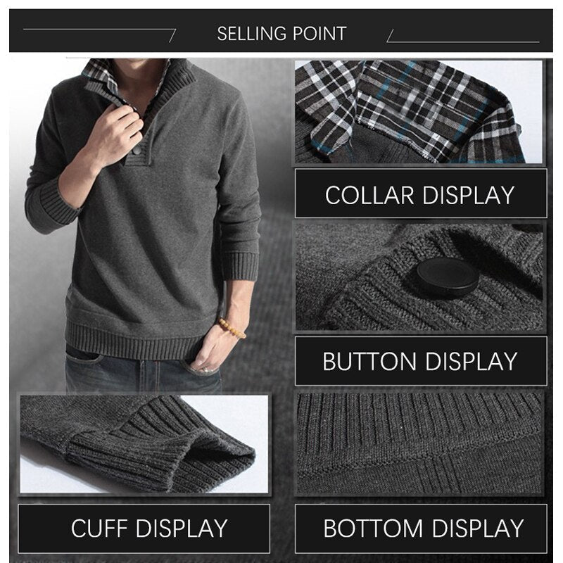 Mens Casual Winter Long Sleeve Sweaters