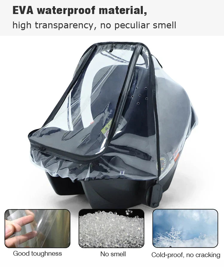 Baby Newborn Safety Seat Waterproof Transparent Cover