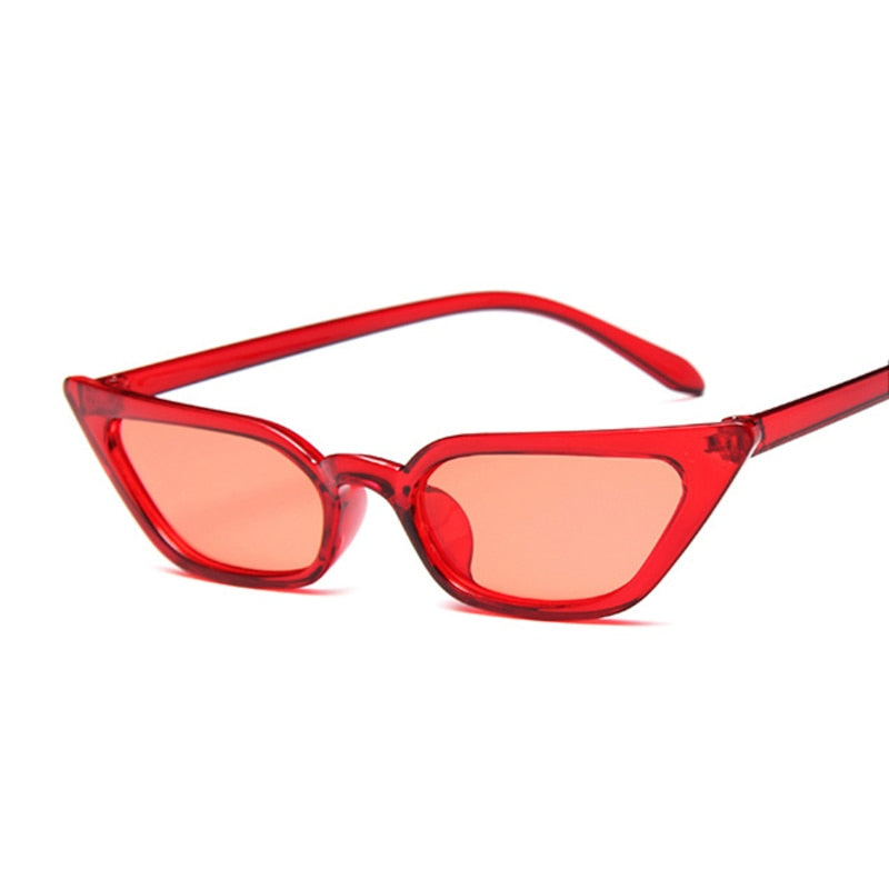 Woman Vintage Cat Eye Mirror Reflective Sunglasses UV400