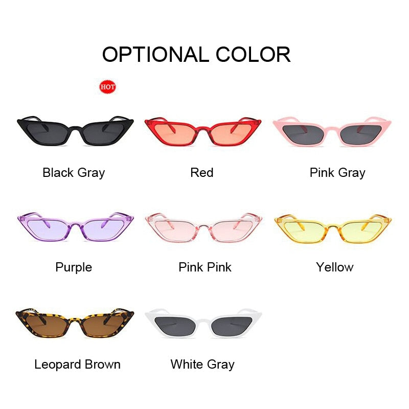 Woman Vintage Cat Eye Mirror Reflective Sunglasses UV400