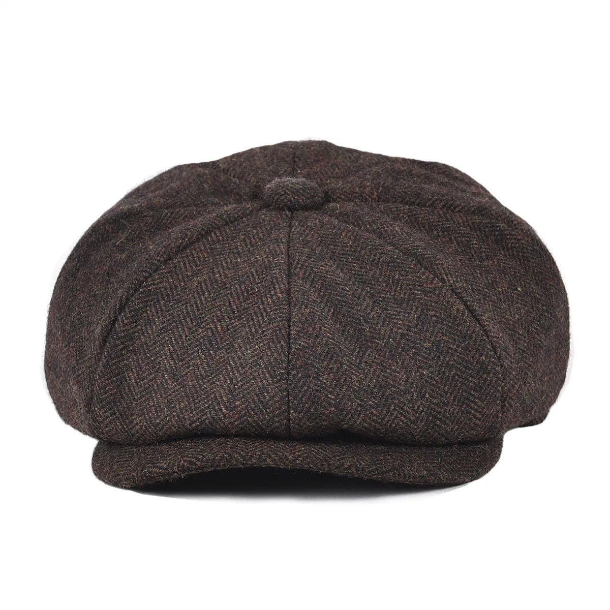 Men Classic Woolen Herringbone Gatsby Hat