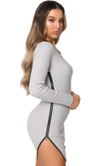 Women Casual Long-Sleeved Mini Dresses