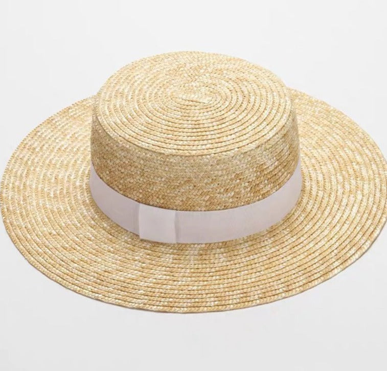 Women Accessories Wheat Panama Wide Brim Straw Hat
