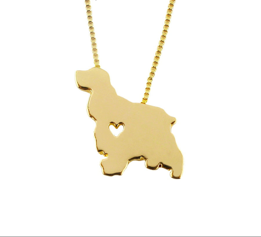 Accessories Woman Cocker Spaniel Dog Pendant Necklace