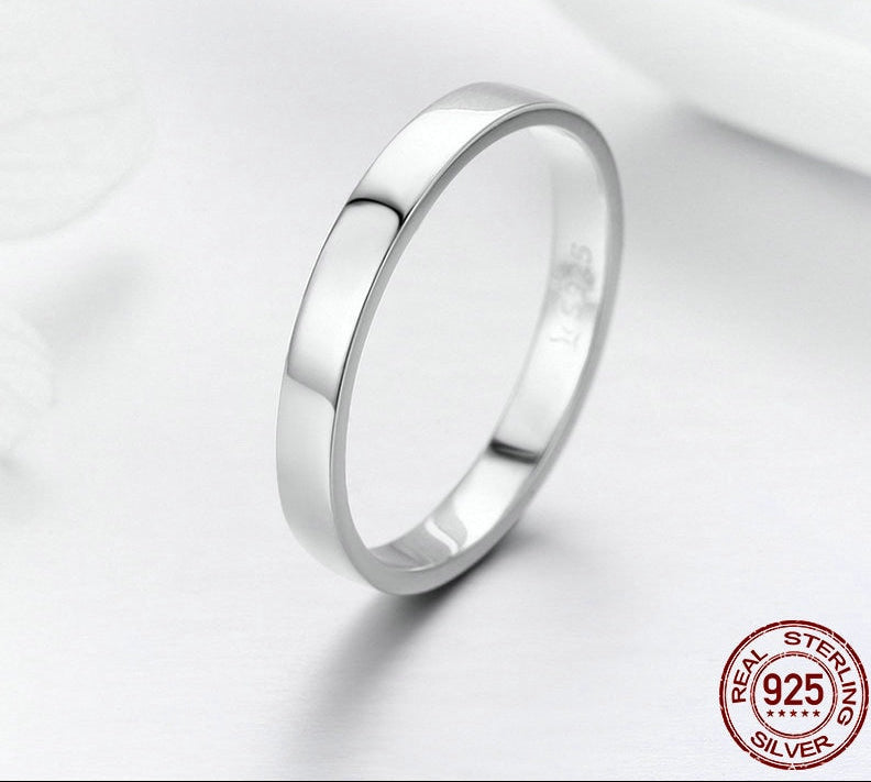 Sterling Silver 925  Classic Round Ring