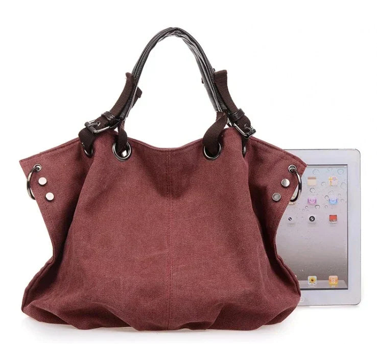 Accessories Women Canvas Large Capacity Shoulder Handbag