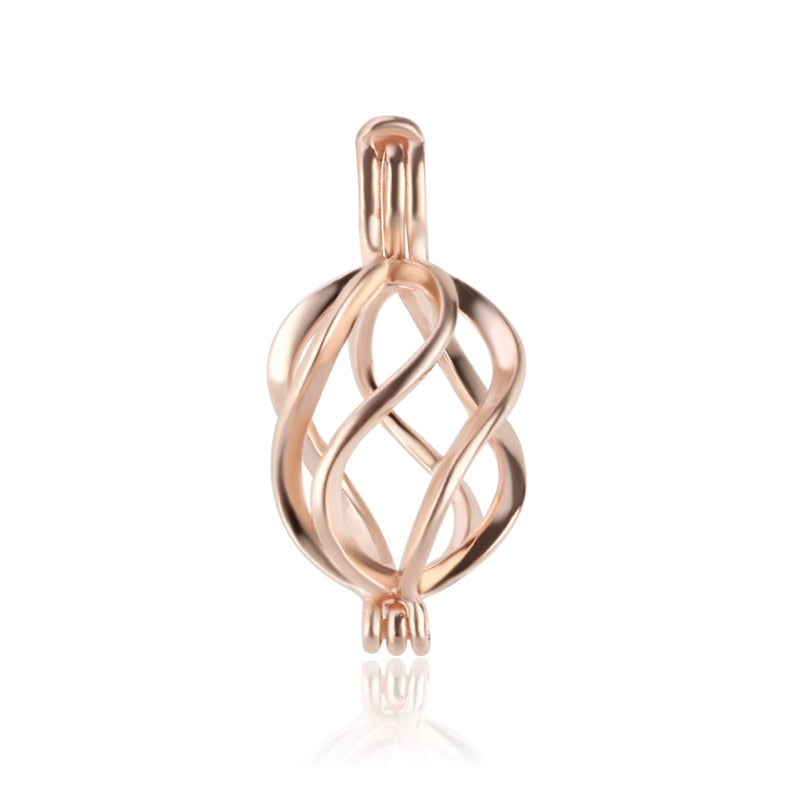Sterling Silver 925 Geometric Twist Pendant