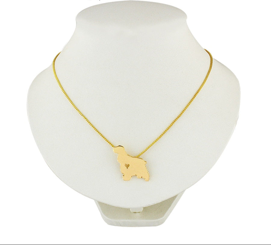 Accessories Woman Cocker Spaniel Dog Pendant Necklace