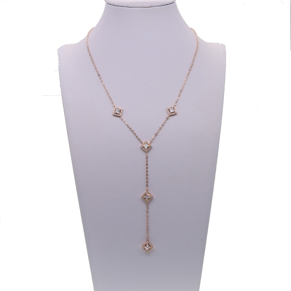 Women Long bling Necklace