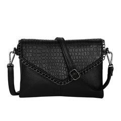 Women Alligator Chains Envelope Clutch Bag