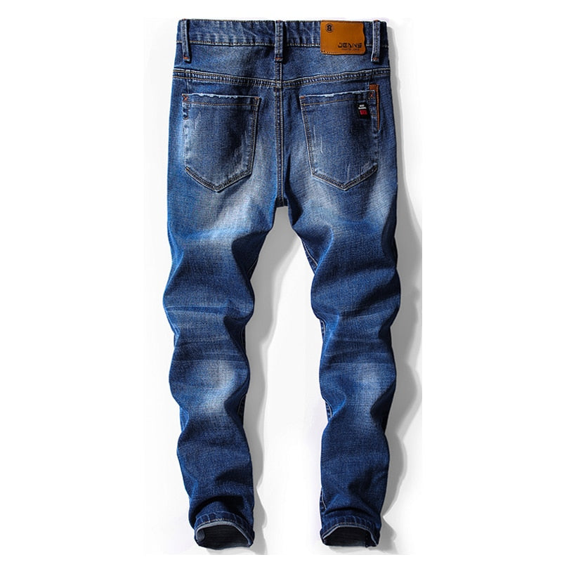 Men Pants Denim Stretch Slim Fit Jeans