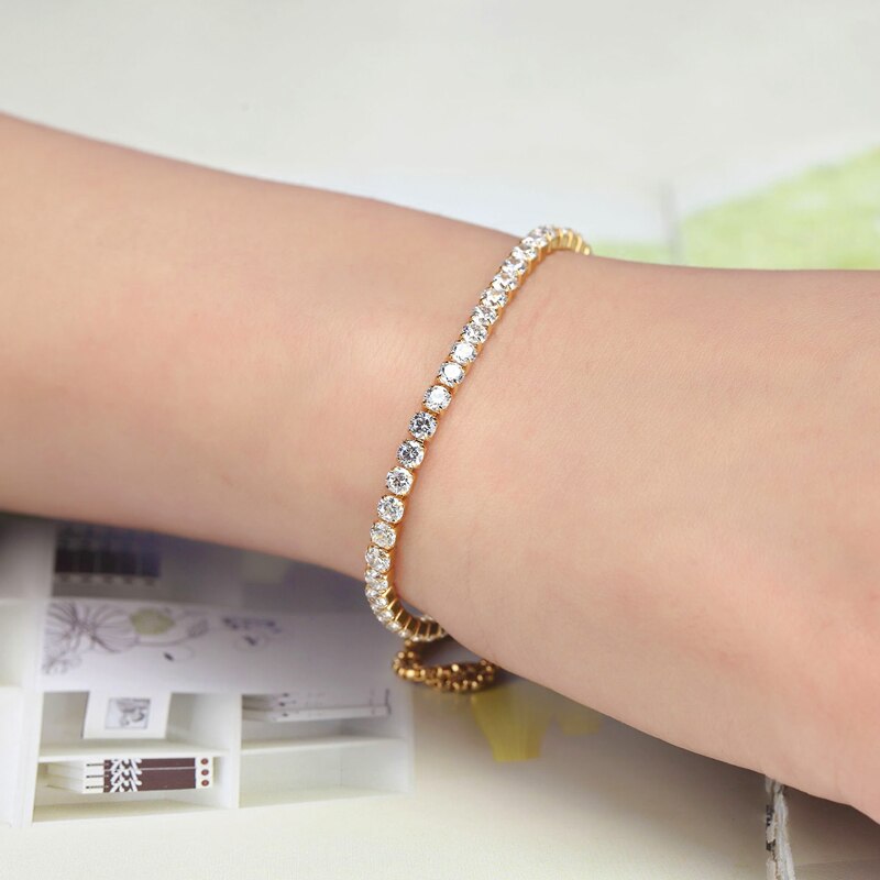 Woman Titanium Steel Crystal Blacelet