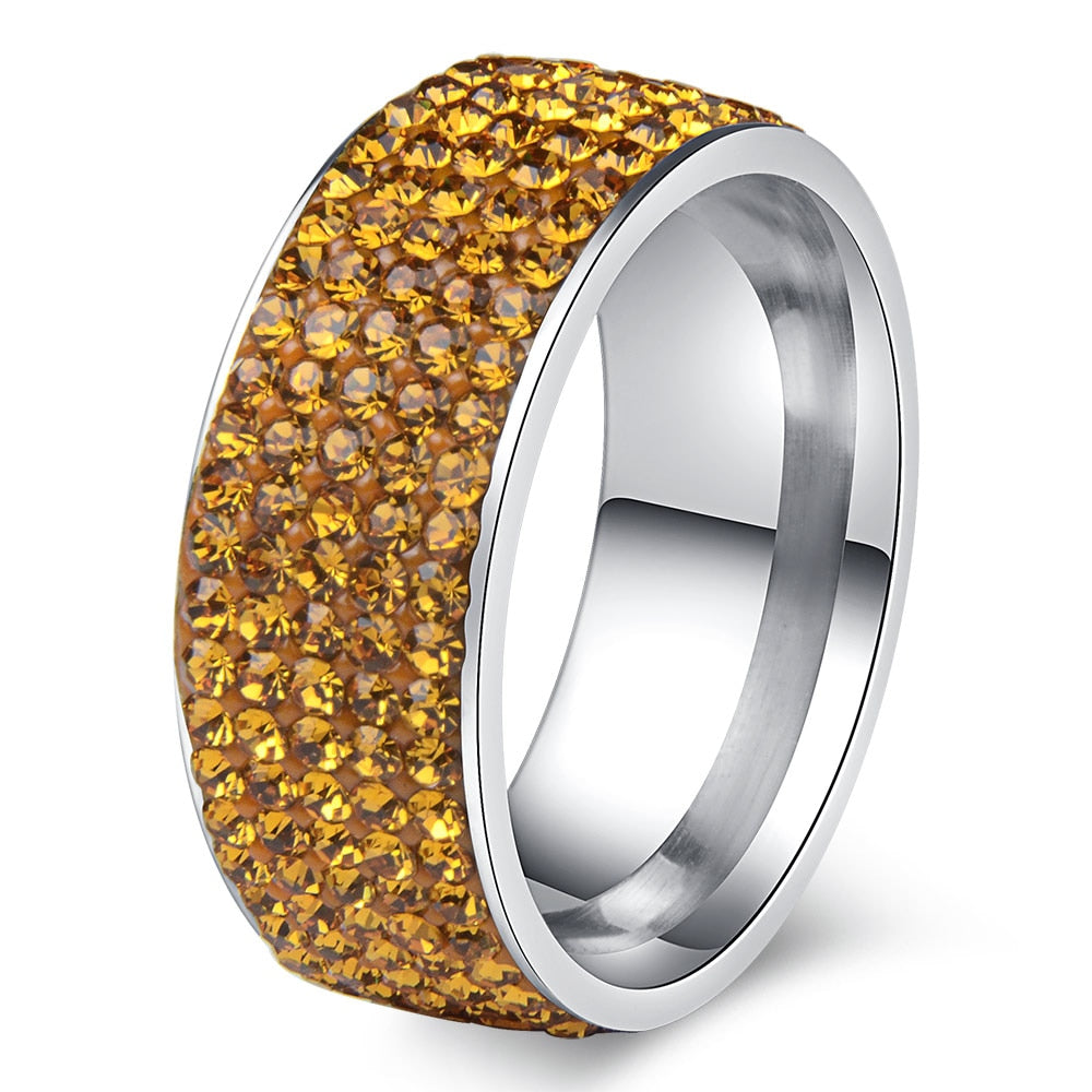 Accessories Women Elegant Engagement Crystal Ring