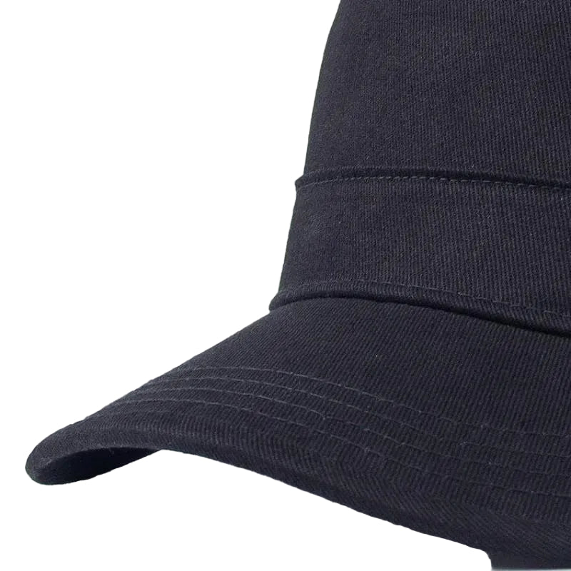 Unisex Cotton Black Army Flat Cap