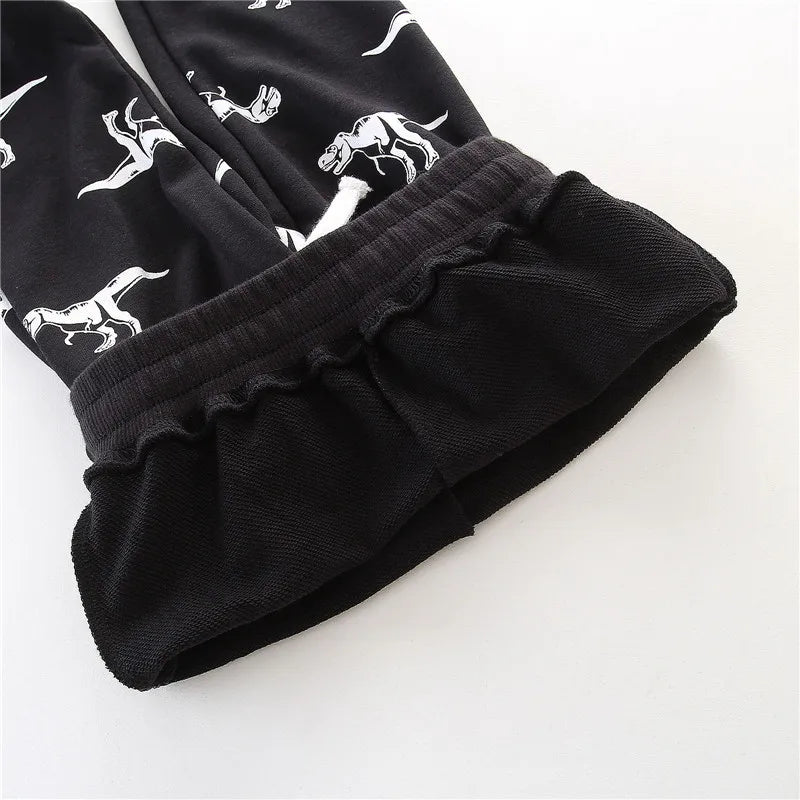 Kids Boys Animals Print Warm Sweat Pants
