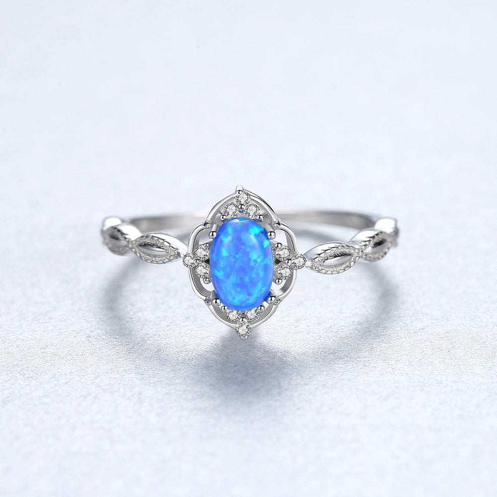 Sterling Silver 925 Vintage Opal Rings