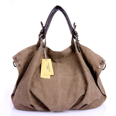 Women Canvas Messenger Crossbody Tote Bag
