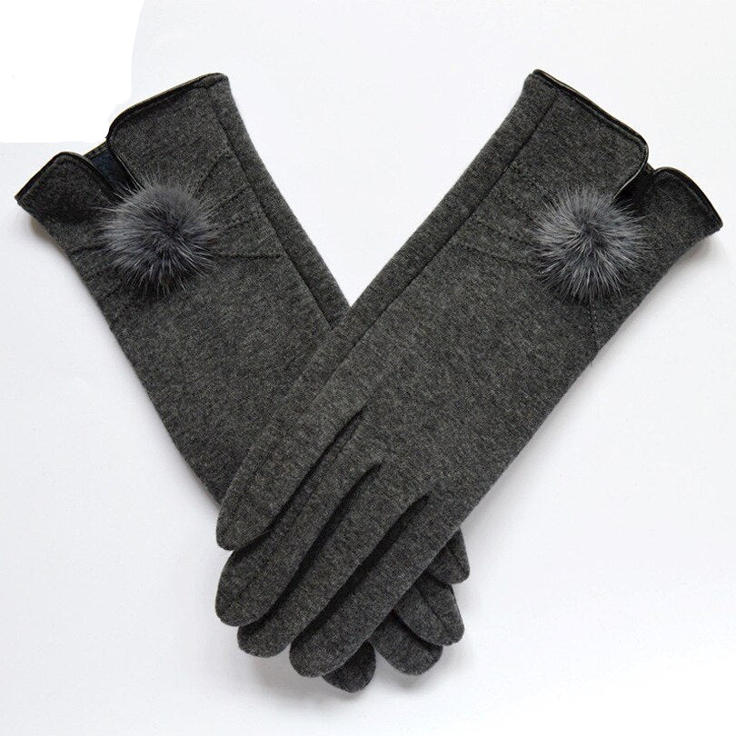 Woman Vintage Designer Winter Gloves