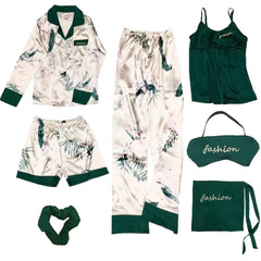 Women Silk Satin Loungewear Pyjamas Set