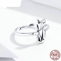 Sterling Silver 925 Fox Finger Rings